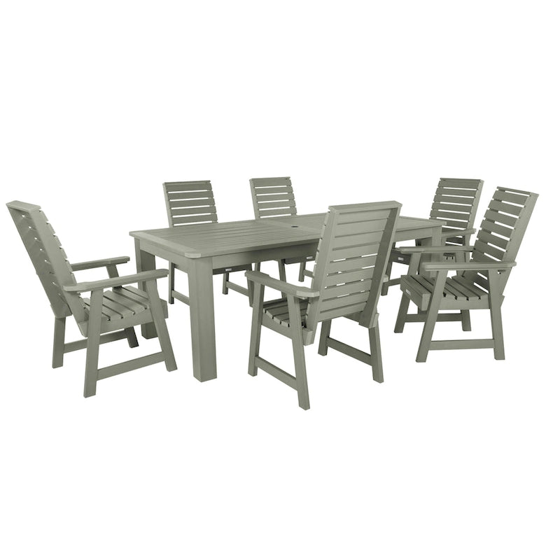 Ensemble de salle à manger d'extérieur Weatherly 7 pièces - Hauteur réglable - 42 x 84