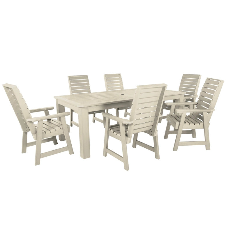 Ensemble de salle à manger d'extérieur Weatherly 7 pièces - Hauteur réglable - 42 x 84