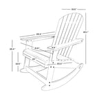 Fauteuil à bascule Adirondack Polytrends Vineyard HIPS Outdoor Eco-Friendly All Weather Seashell