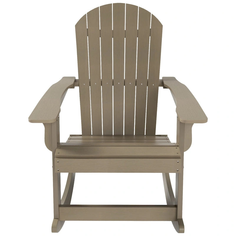 Fauteuil à bascule Adirondack Polytrends Vineyard HIPS Outdoor Eco-Friendly All Weather Seashell