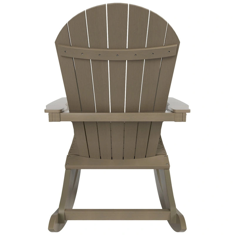 Fauteuil à bascule Adirondack Polytrends Vineyard HIPS Outdoor Eco-Friendly All Weather Seashell