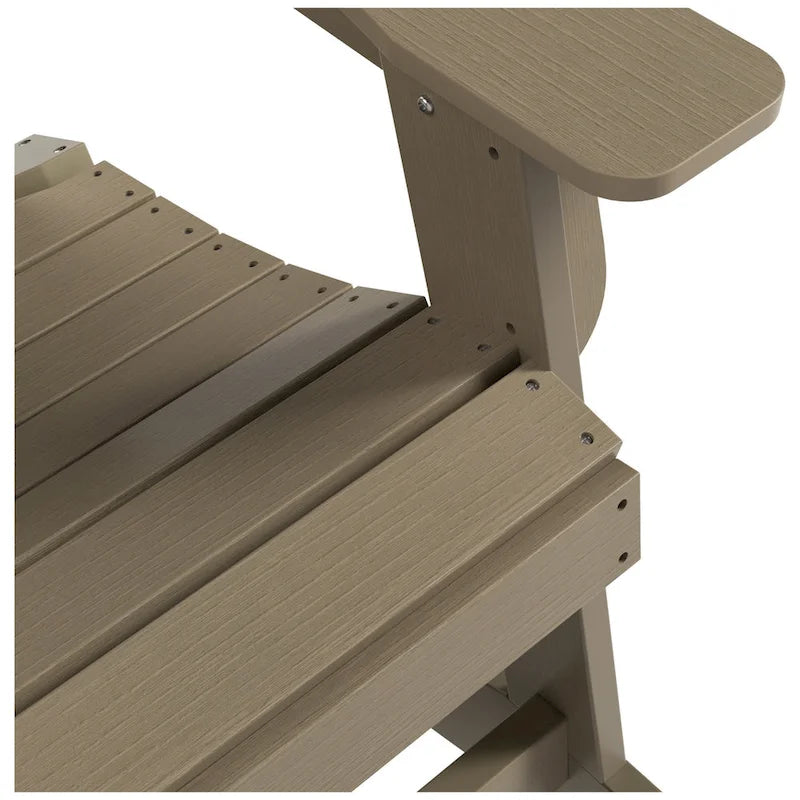 Fauteuil à bascule Adirondack Polytrends Vineyard HIPS Outdoor Eco-Friendly All Weather Seashell