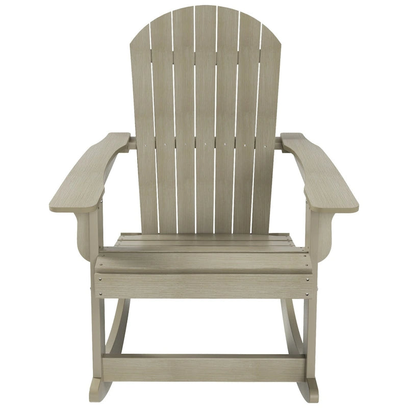Fauteuil à bascule Adirondack Polytrends Vineyard HIPS Outdoor Eco-Friendly All Weather Seashell