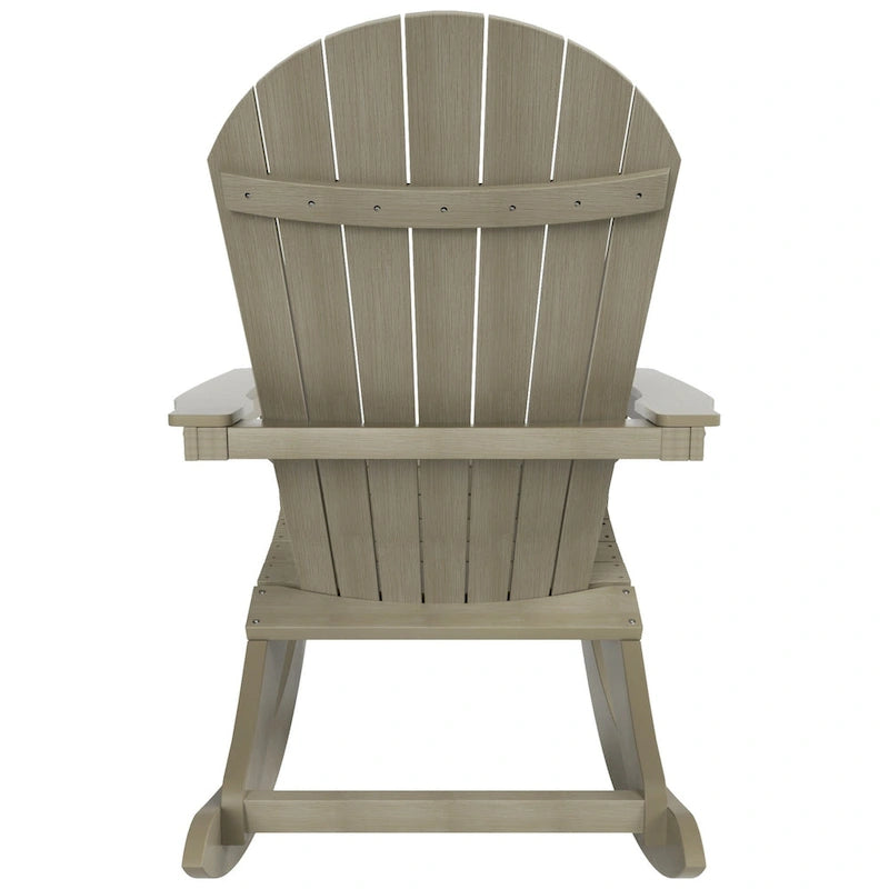 Fauteuil à bascule Adirondack Polytrends Vineyard HIPS Outdoor Eco-Friendly All Weather Seashell