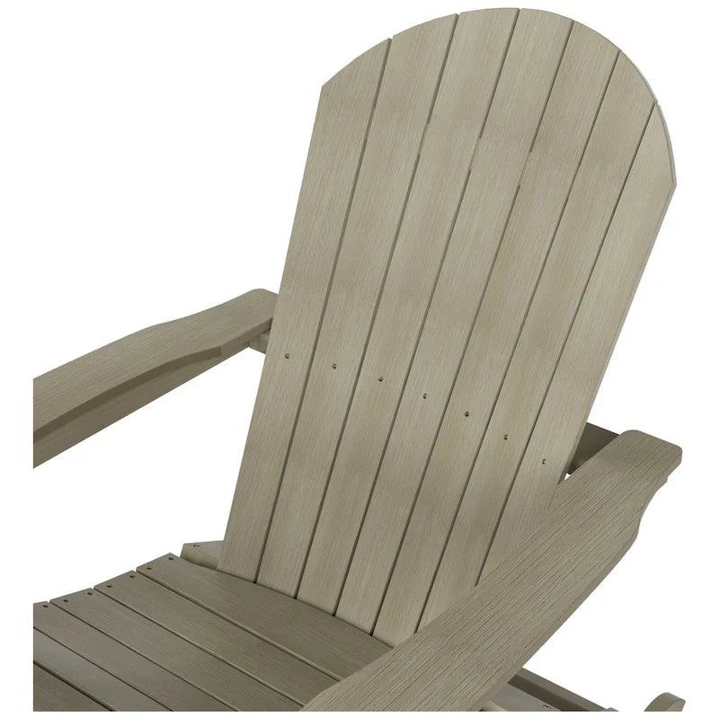 Fauteuil à bascule Adirondack Polytrends Vineyard HIPS Outdoor Eco-Friendly All Weather Seashell