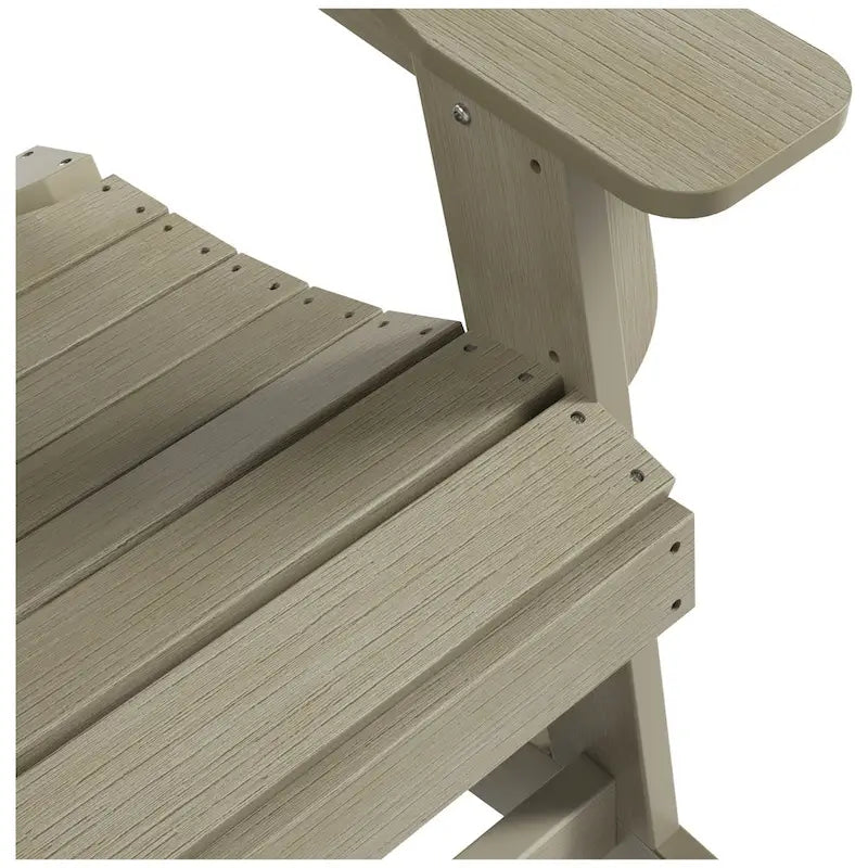 Fauteuil à bascule Adirondack Polytrends Vineyard HIPS Outdoor Eco-Friendly All Weather Seashell