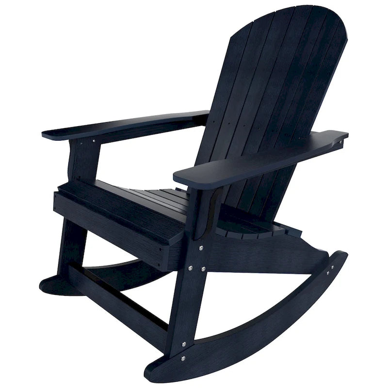 Fauteuil à bascule Adirondack Polytrends Vineyard HIPS Outdoor Eco-Friendly All Weather Seashell