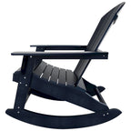 Fauteuil à bascule Adirondack Polytrends Vineyard HIPS Outdoor Eco-Friendly All Weather Seashell