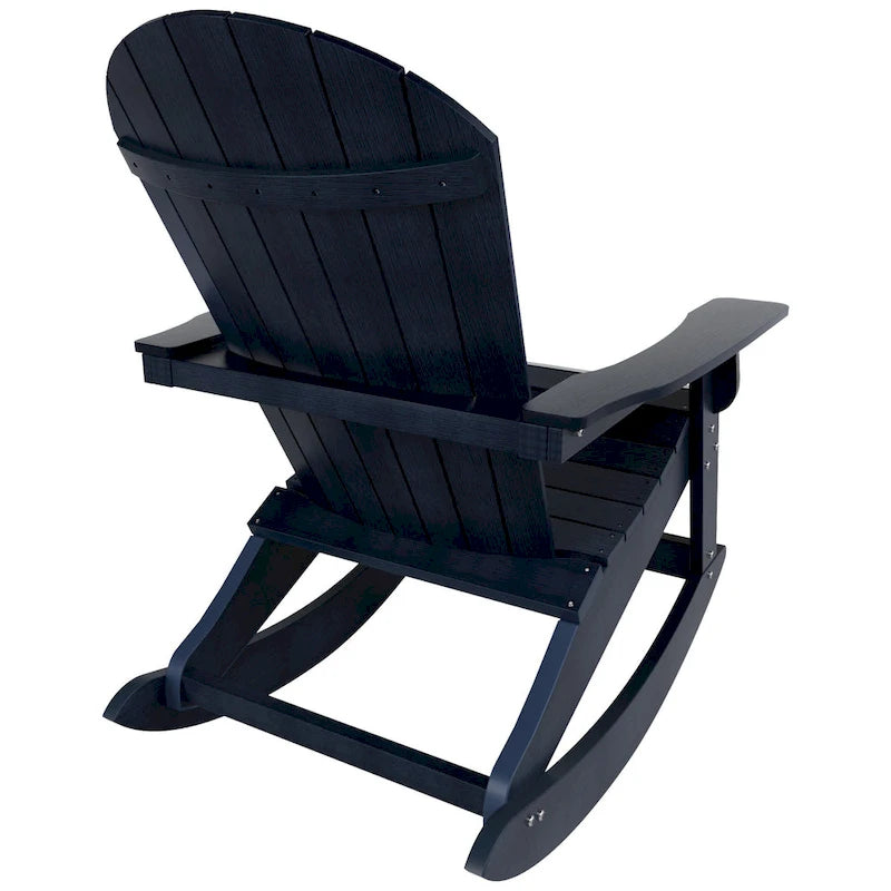 Fauteuil à bascule Adirondack Polytrends Vineyard HIPS Outdoor Eco-Friendly All Weather Seashell