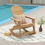 Fauteuil à bascule Adirondack Polytrends Vineyard HIPS Outdoor Eco-Friendly All Weather Seashell