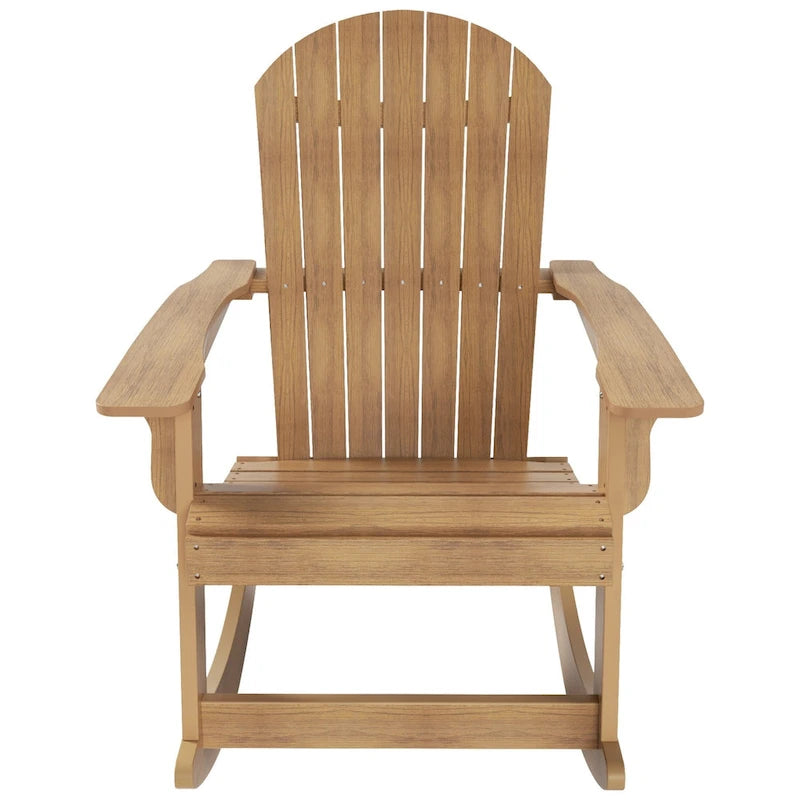 Fauteuil à bascule Adirondack Polytrends Vineyard HIPS Outdoor Eco-Friendly All Weather Seashell