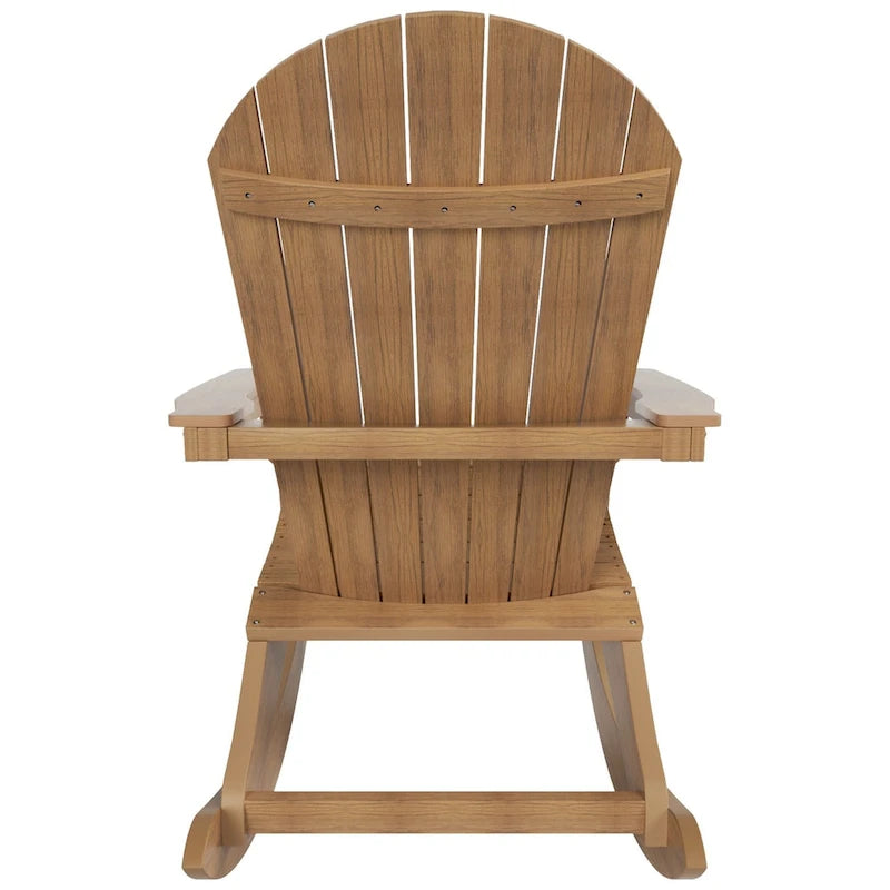 Fauteuil à bascule Adirondack Polytrends Vineyard HIPS Outdoor Eco-Friendly All Weather Seashell