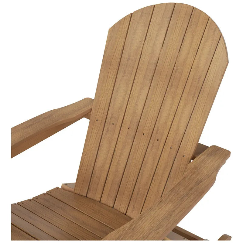 Fauteuil à bascule Adirondack Polytrends Vineyard HIPS Outdoor Eco-Friendly All Weather Seashell