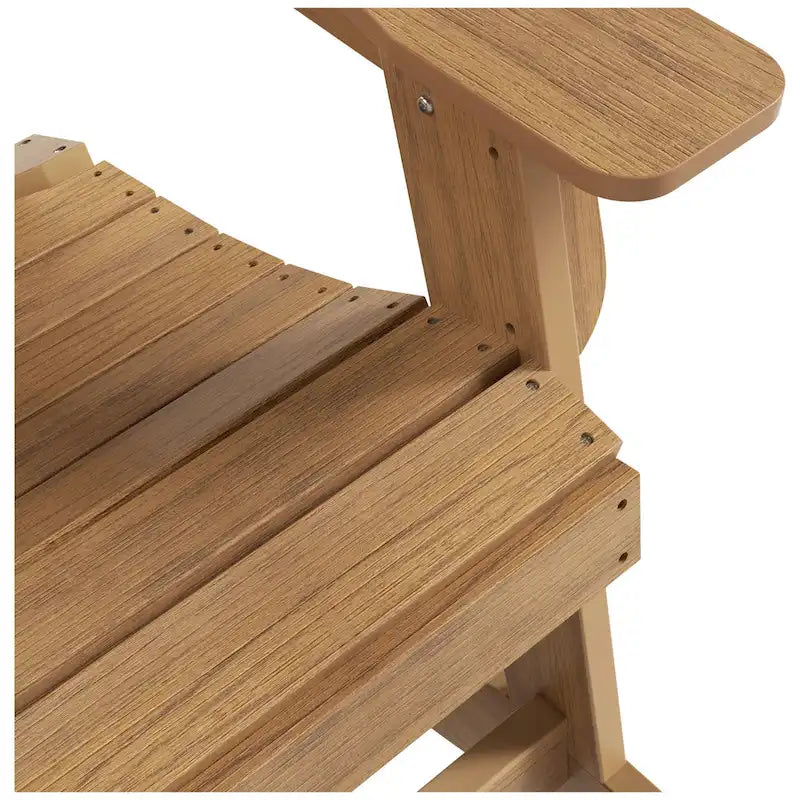 Fauteuil à bascule Adirondack Polytrends Vineyard HIPS Outdoor Eco-Friendly All Weather Seashell