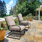 Ensemble de chaises de patio Futzca Spring, 3 pièces, mobilier de jardin avec assises rembourrées, idéal pour terrasse, jardin et cour.