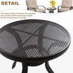 Ensemble de chaises de patio Futzca Spring, 3 pièces, mobilier de jardin avec assises rembourrées, idéal pour terrasse, jardin et cour.