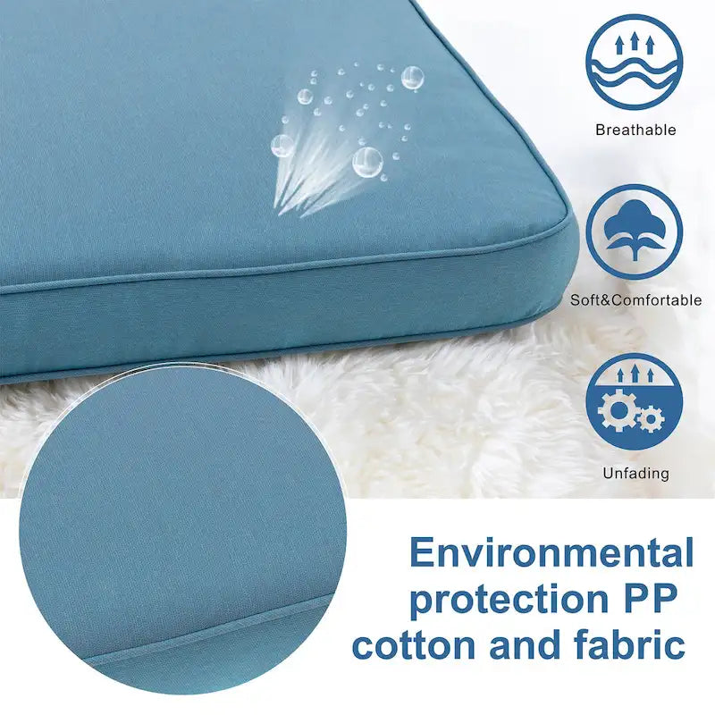 Ensemble de chaises de patio Futzca Spring, 3 pièces, mobilier de jardin avec assises rembourrées, idéal pour terrasse, jardin et cour.