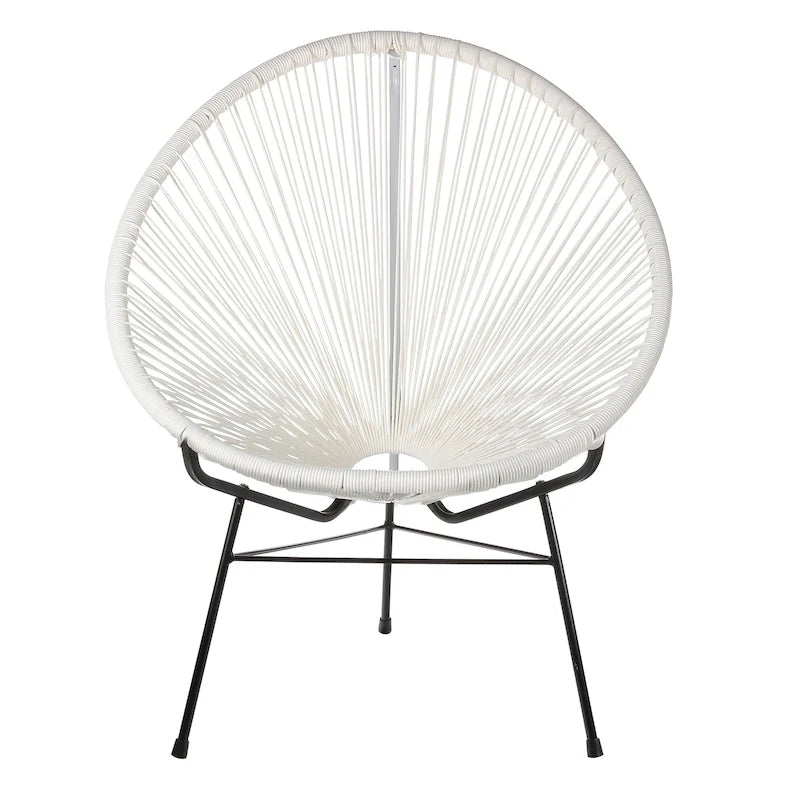 Fauteuil lounge Papasan Acapulco fait main, pour intérieur ou extérieur (Chine)