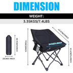 Chaise de camping chauffante, chaise pliante chauffante, portable avec sac de transport et bandoulière, batterie externe incluse