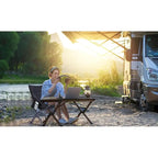Chaise de camping chauffante, chaise pliante chauffante, portable avec sac de transport et bandoulière, batterie externe incluse