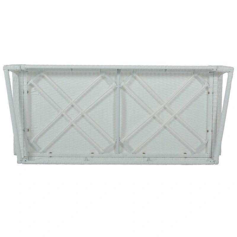 Balançoire de porche extérieure 500 lb, suspendue en osier avec chaînes et coussins