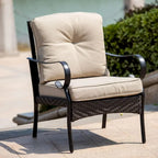 Ensemble de canapés de patio en fer forgé 4 ou 5 pièces avec coussins