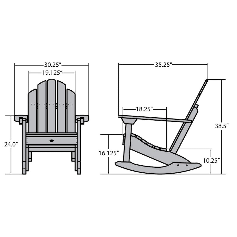 Fauteuil à bascule classique