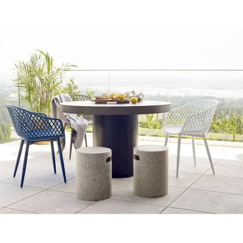 Aurelle Home Piola Waterproof Modern Outdoor Chairs (Set of 2) - 23 x 24 x 32