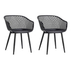 Chaises d'extérieur modernes imperméables Aurelle Home Piola (lot de 2) - 23 x 24 x 32