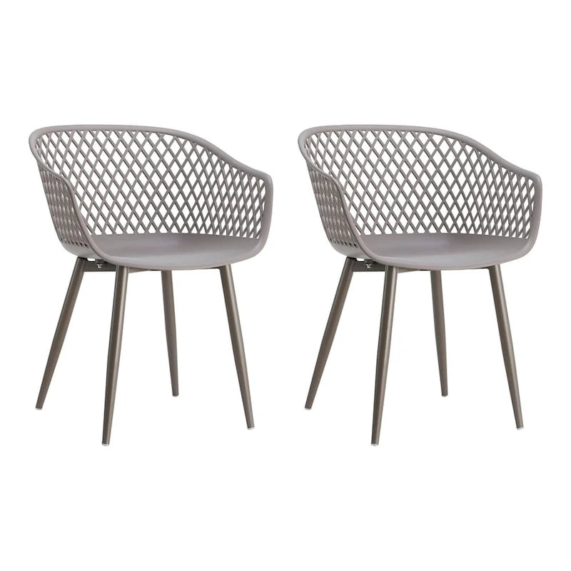 Chaises d'extérieur modernes imperméables Aurelle Home Piola (lot de 2) - 23 x 24 x 32