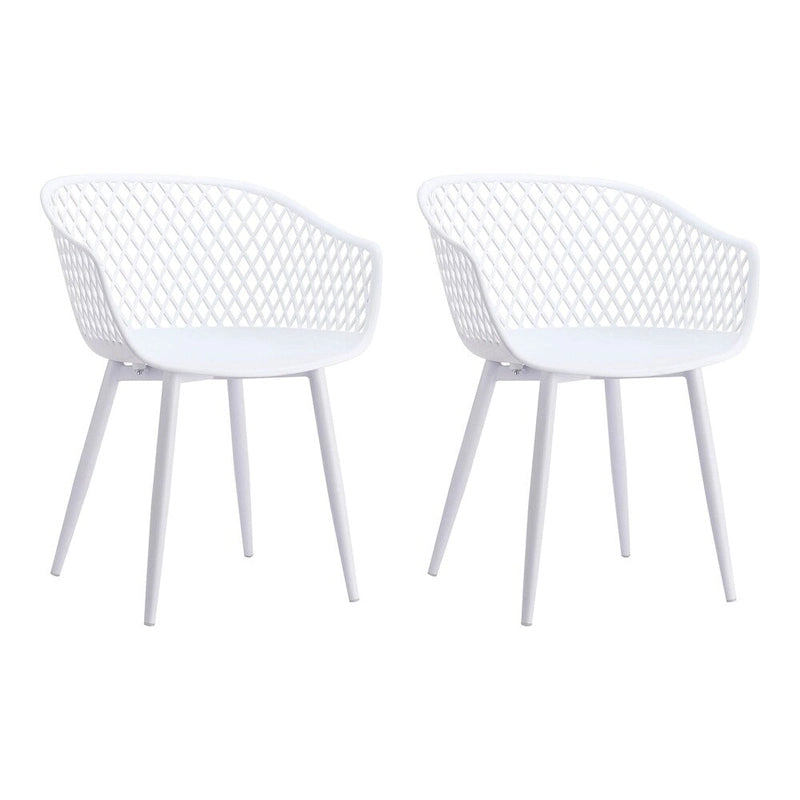 Chaises d'extérieur modernes imperméables Aurelle Home Piola (lot de 2) - 23 x 24 x 32