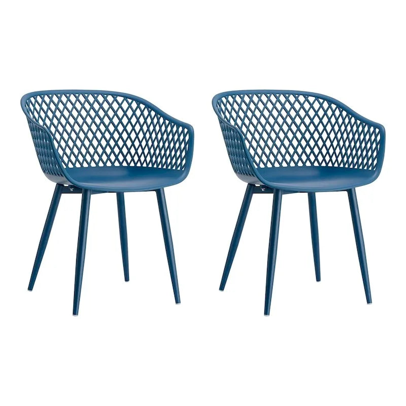 Chaises d'extérieur modernes imperméables Aurelle Home Piola (lot de 2) - 23 x 24 x 32