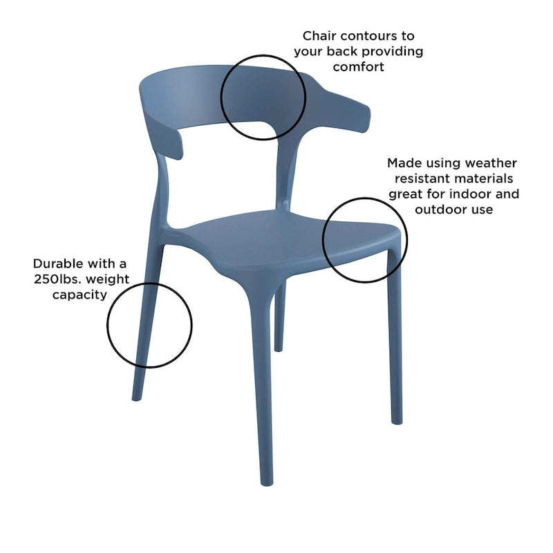 Les chaises de salle à manger empilables Felix de Novogratz Poolside