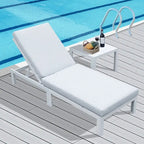 FINCATI Ensemble de chaises longues de jardin en aluminium avec coussin et table - Non applicable