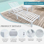 FINCATI Ensemble de chaises longues de jardin en aluminium avec coussin et table - Non applicable