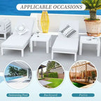 FINCATI Ensemble de chaises longues de jardin en aluminium avec coussin et table - Non applicable