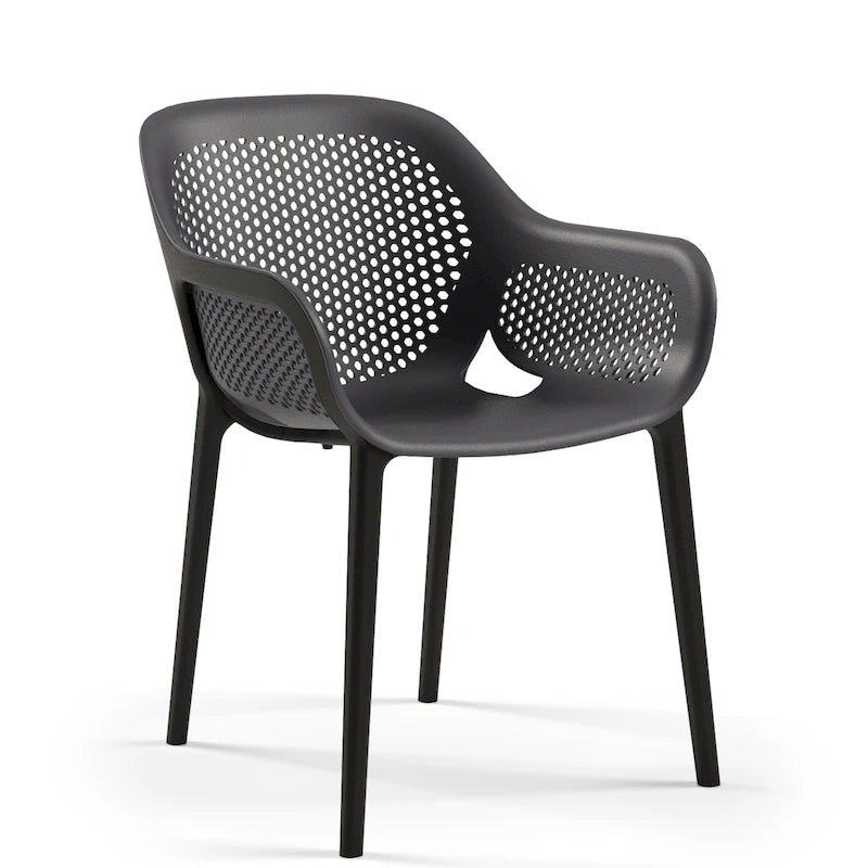 Chaises d'appoint de salle à manger de patio Omax Decor Atra (lot de 2) - Non disponible
