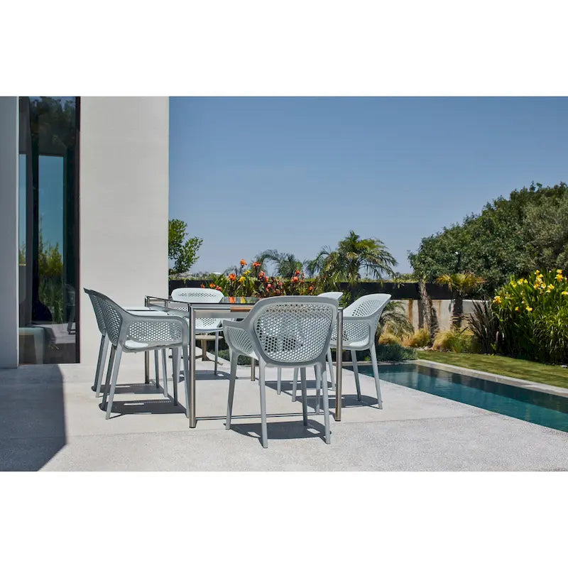 Chaises d'appoint de salle à manger de patio Omax Decor Atra (lot de 2) - Non disponible