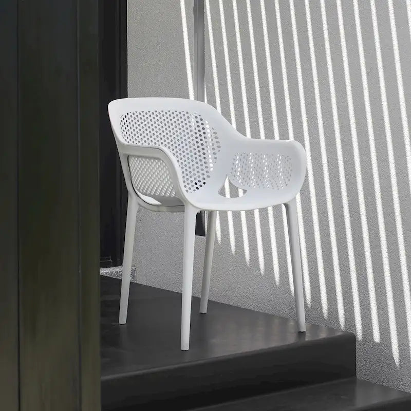 Chaises d'appoint de salle à manger de patio Omax Decor Atra (lot de 2) - Non disponible