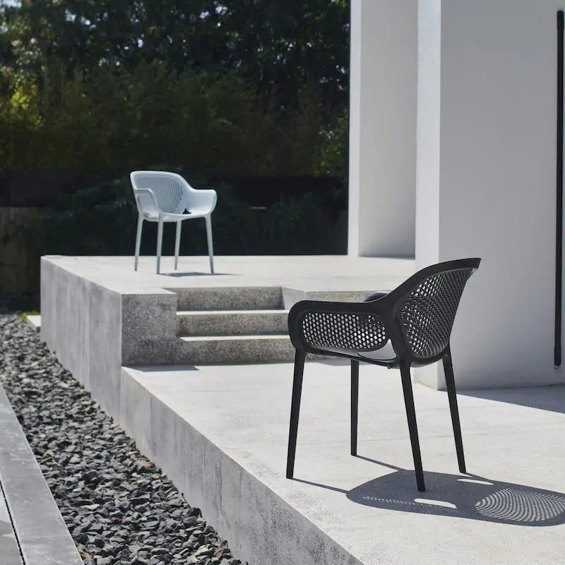 Chaises d'appoint de salle à manger de patio Omax Decor Atra (lot de 2) - Non disponible