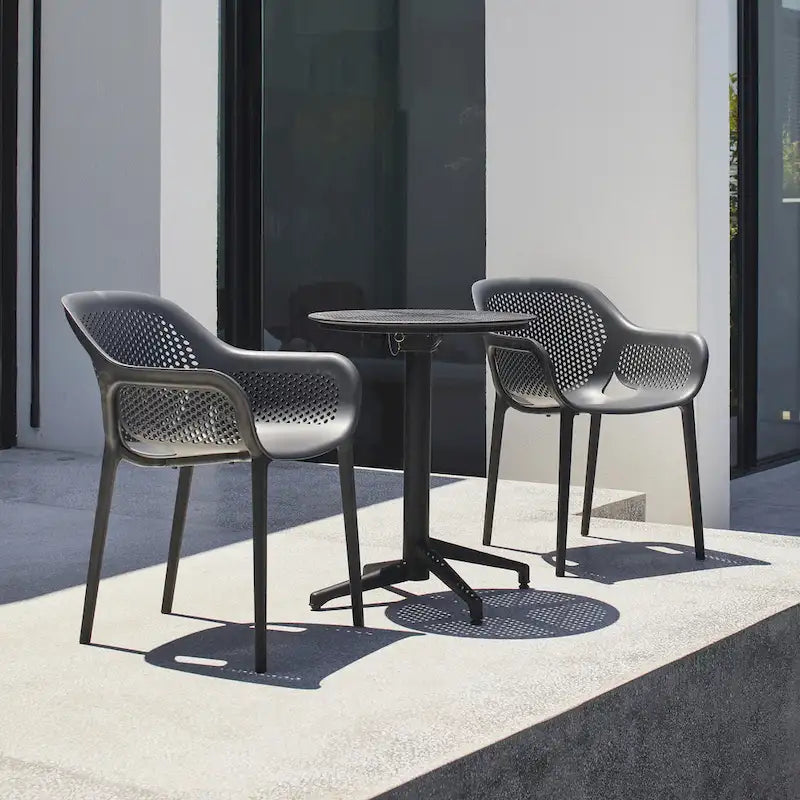 Chaises d'appoint de salle à manger de patio Omax Decor Atra (lot de 2) - Non disponible