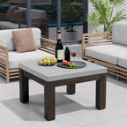 Table basse carrée d'extérieur en bois massif COSIEST