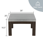 Table basse carrée d'extérieur en bois massif COSIEST