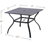 Ensemble de salle à manger d'extérieur MAISON ARTS 5 pièces avec 4 chaises pivotantes rembourrées et une table résistante aux intempéries de 37 pouces