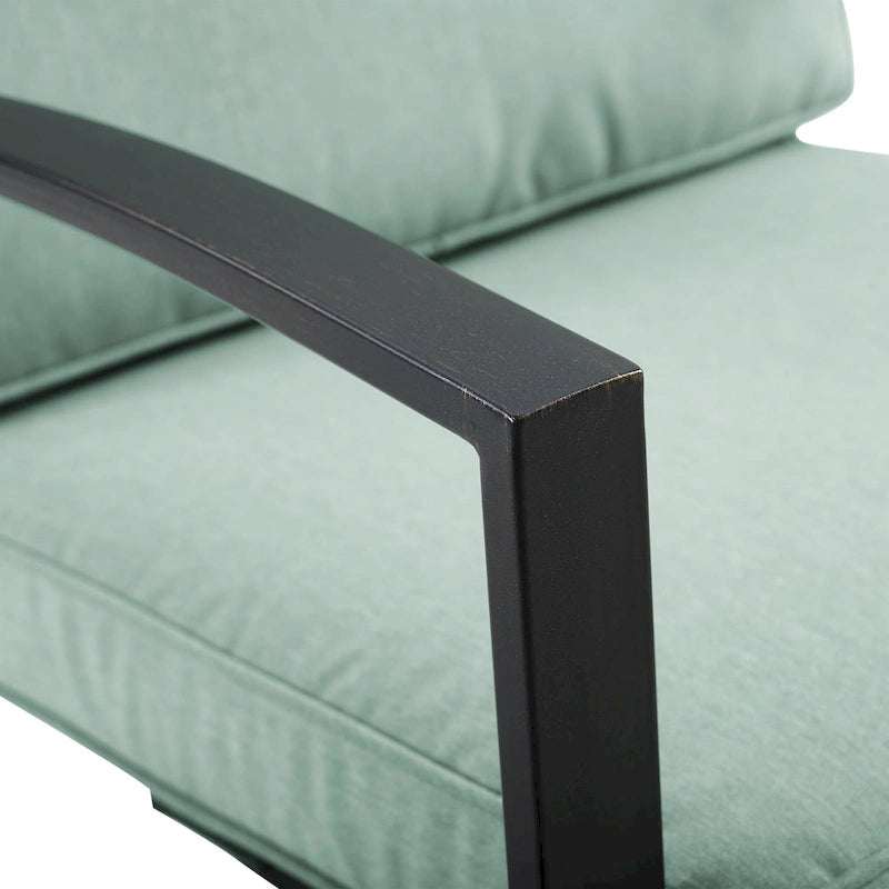 Ensemble de 2 chaises pivotantes de jardin Crosley Kaplan - 63 cm (L) x 64 cm (P) x 94 cm (H)