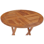Table de bistro pliante d'extérieur en bois de teck de Californie Chic Teak, 91 cm (36 pouces).