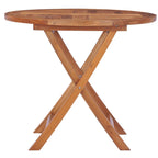 Table de bistro pliante d'extérieur en bois de teck de Californie Chic Teak, 91 cm (36 pouces).