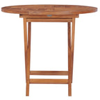 Table de bistro pliante d'extérieur en bois de teck de Californie Chic Teak, 91 cm (36 pouces).