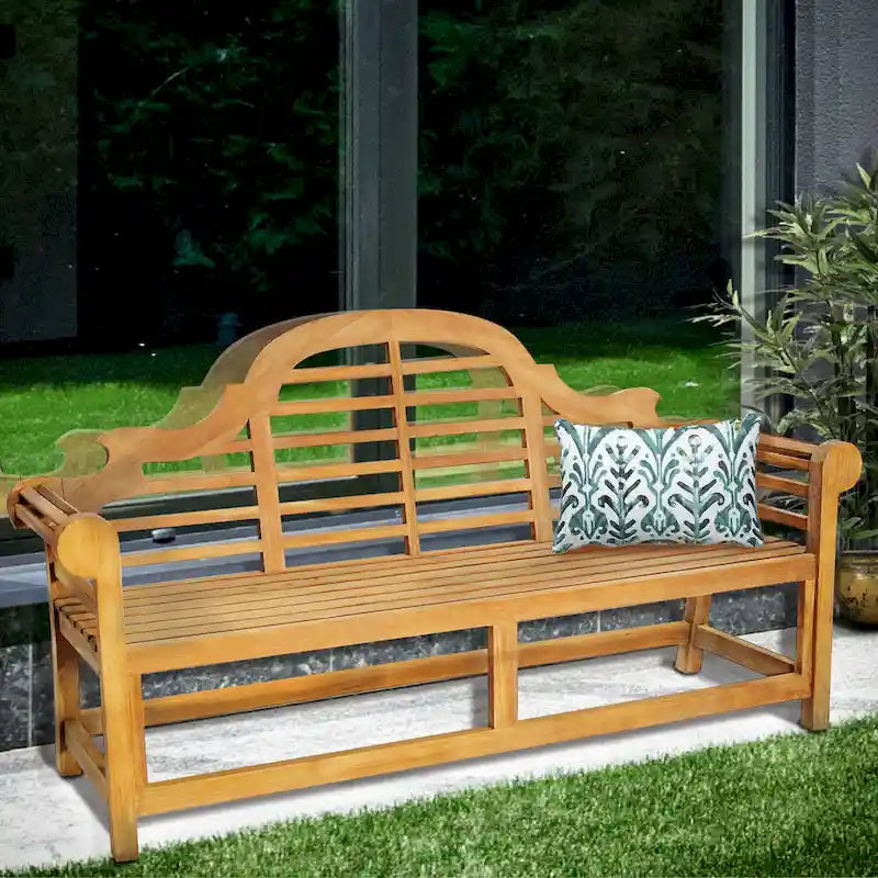 Banc de terrasse extérieur en teck Seven Seas Teak Marlborough, 1,83 m (6 pieds)