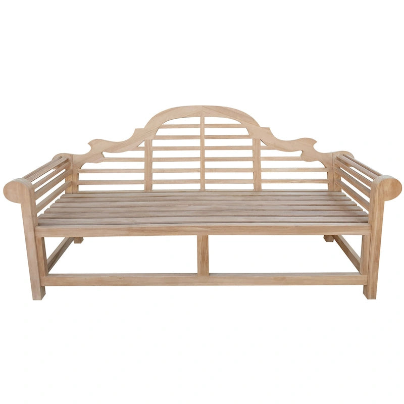 Banc de terrasse extérieur en teck Seven Seas Teak Marlborough, 1,83 m (6 pieds)